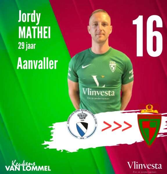Nationaal Voetbal - 1ste Klasse - KFC Dessel Sport - Jordy Mathei - KFC Houtvenne - KFC Dessel Sport haalt spits Jordy Mathei in huis