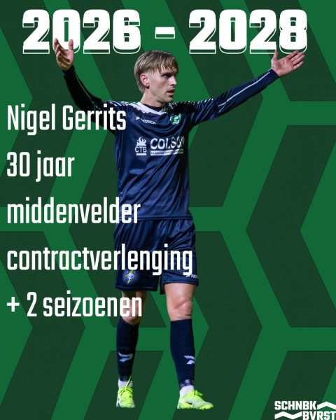 Nationaal voetbal - 3de Klasse B - KEWS Schoonbeek-Beverst - Nigel Gerrits - Nigel Gerrits verlengt overeenkomst
