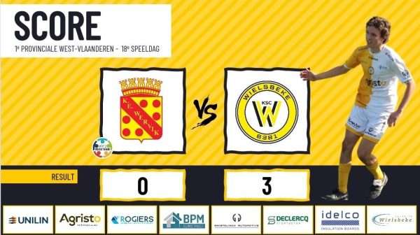 Provinciaal Voetbal - 1ste provinciale West-Vlaanderen - KSC Wielsbeke - Zwevegem Sport - K. Eendracht Wervik - KSC Wielsbeke blaast titelstrijd nieuw leven in