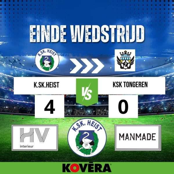 Nationaal voetbal-2de Klasse B-KSK Heist-KSK Tongeren-Yves Van Borm-Als de supporters zich achter hun team scharen