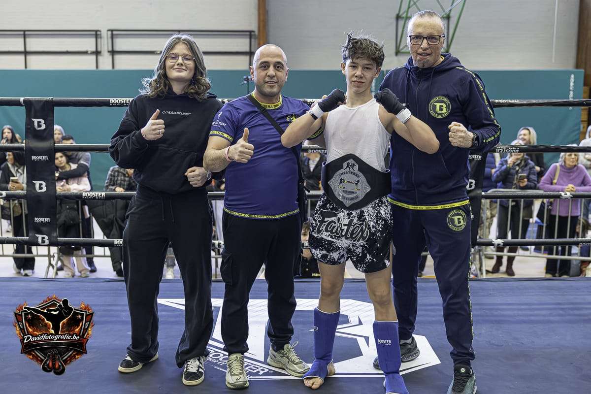 Thaiboksen - Cobra Thai Belgium - Aaron Gielen - Aaron Gielen kroont zich tot Belgisch Kampioen Muaythai