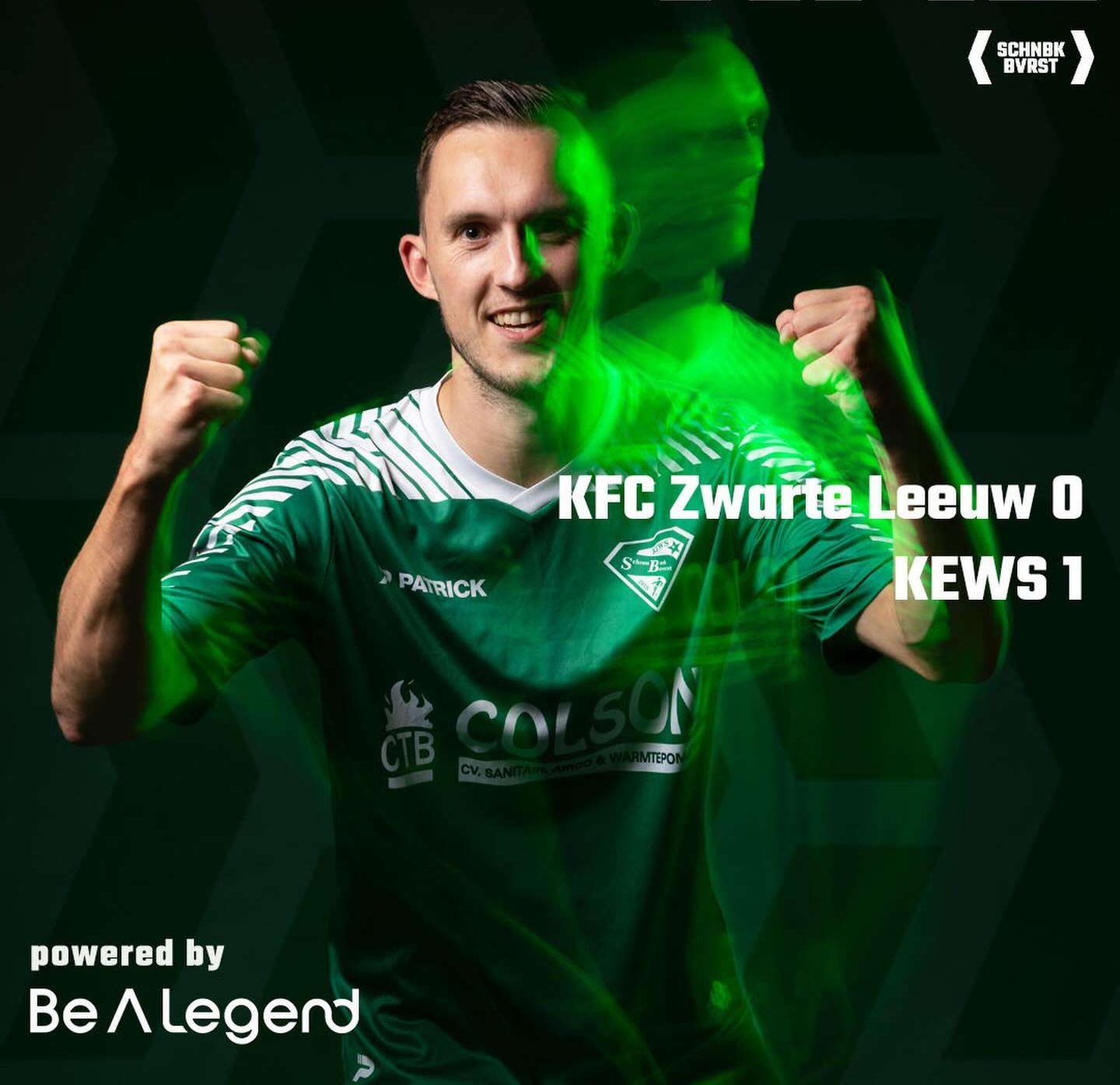 Nationaal voetbal - 3de klasse B - KFC Zwarte Leeuw - KEWS Schoonbeek-Beverst - Zege opgedragen aan Tommy