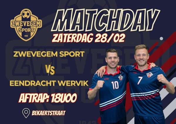 Provinciaal voetbal - 1ste provinciale West-Vlaanderen - Zwevegem Sport - Eendracht Wervik - KSC Wielsbeke - Weken van de waarheid