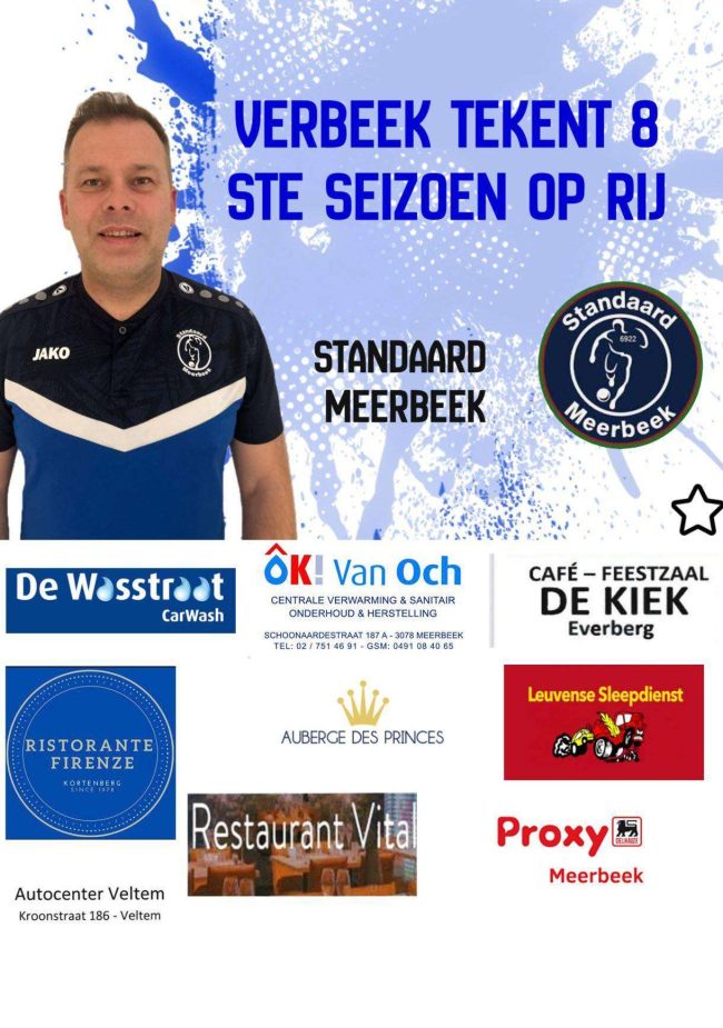 Provinciaal voetbal - 2de provinciale B Vlaams-Brabant - Standaard Meerbeek - Synergie tussen David Verbeek en Standaard Meerbeek is uniek