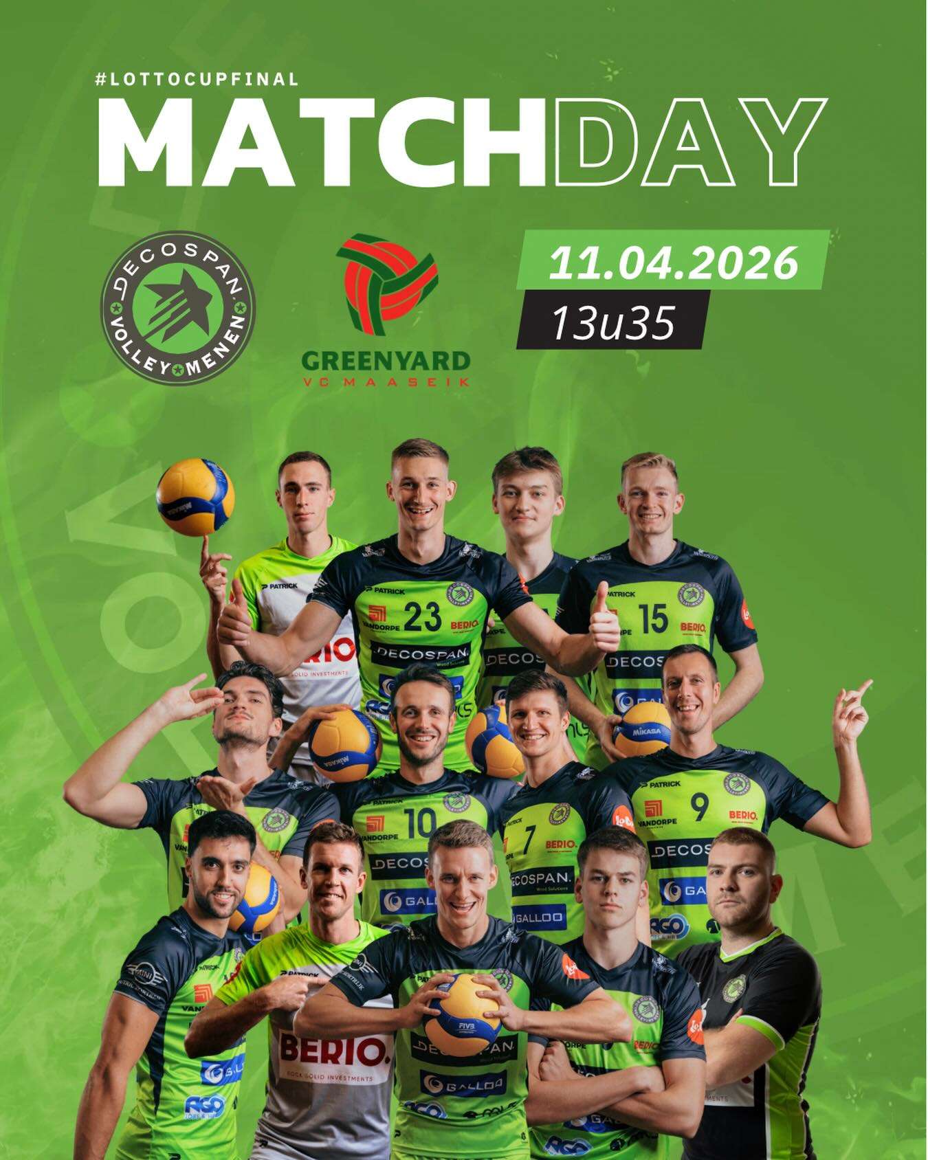 Lotto Cup Finals - Volleybal - Decospan Menen - geschiedenis - eerste keer Beker van België