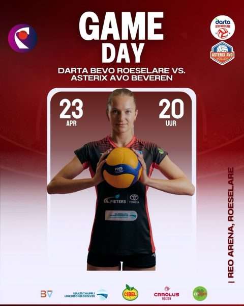 Nationaal volleybal - Lotto Volley League - Darta Bevo Roeselare - Asterix Avo Beveren - titelfinales - Asterix Avo Beveren wint vlot in Roeselare