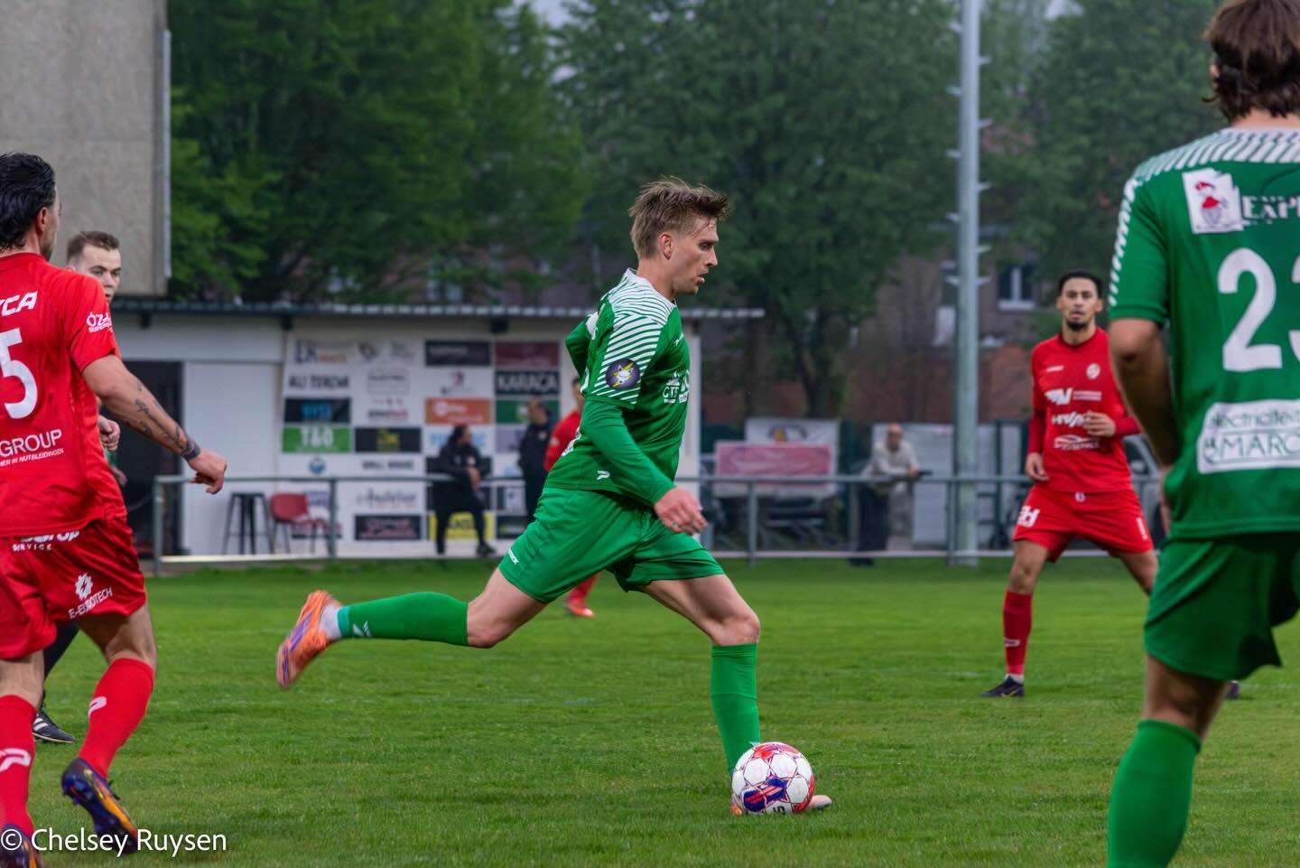 Nationaal voetbal - eindronde 3de nationale - KEWS Schoonbeek-Beverst - Geen geschenk, aldus Yves Beckers (Schoonbeek-Beverst)