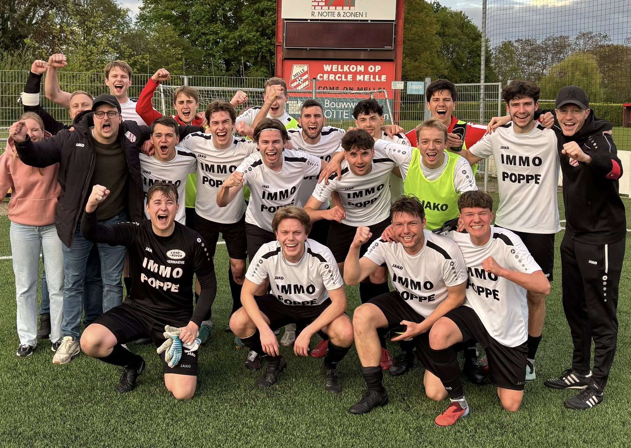 Provinciaal voetbal - 3de provinciale C Oost-Vlaanderen - KVV Cercle Melle - KVV Cercle Melle bereikt de doelstelling