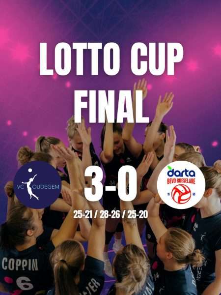 Lotto Cup winnaar - VC Oudegem - volleybal - bekerfinale - Darta Bevo Roeselare