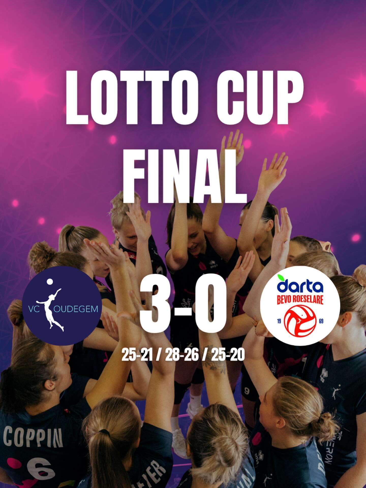 Lotto Cup winnaar - VC Oudegem - volleybal - bekerfinale - Darta Bevo Roeselare