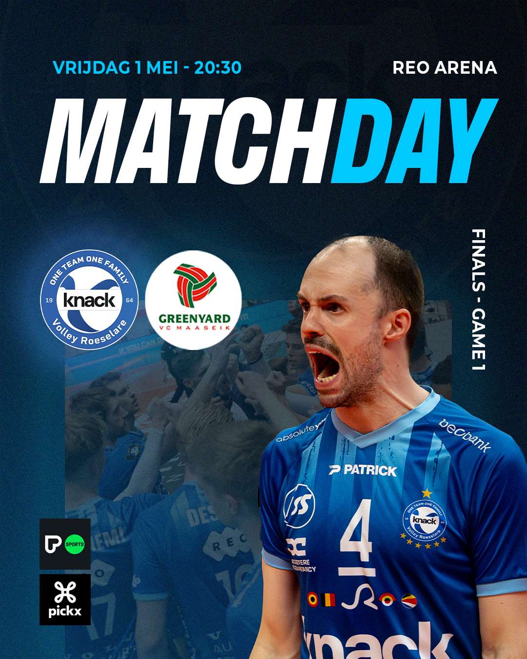 Lotto Volley League - Volleybal - Knack Roeselare - Greenyard Maaseik -
