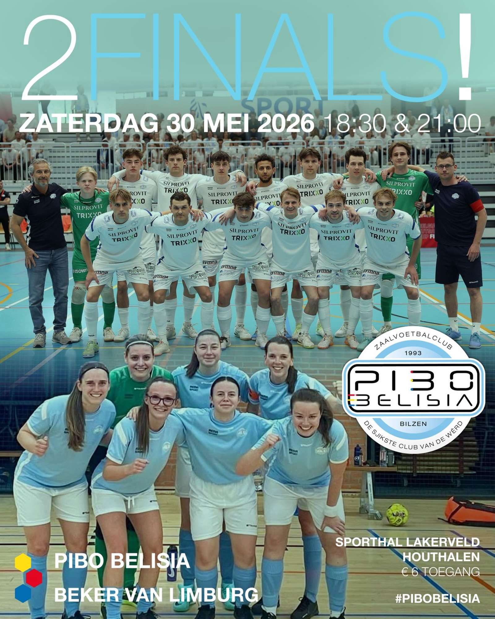 Futsal - Beker van Limburg - Twee finales voor Pibo Belisia