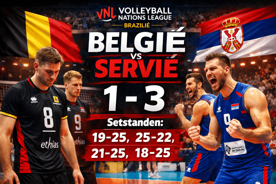 België - Servië - Nations League volleybal
