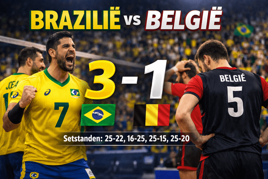 België verliest met 3-1 van Brazilië in Brasilia