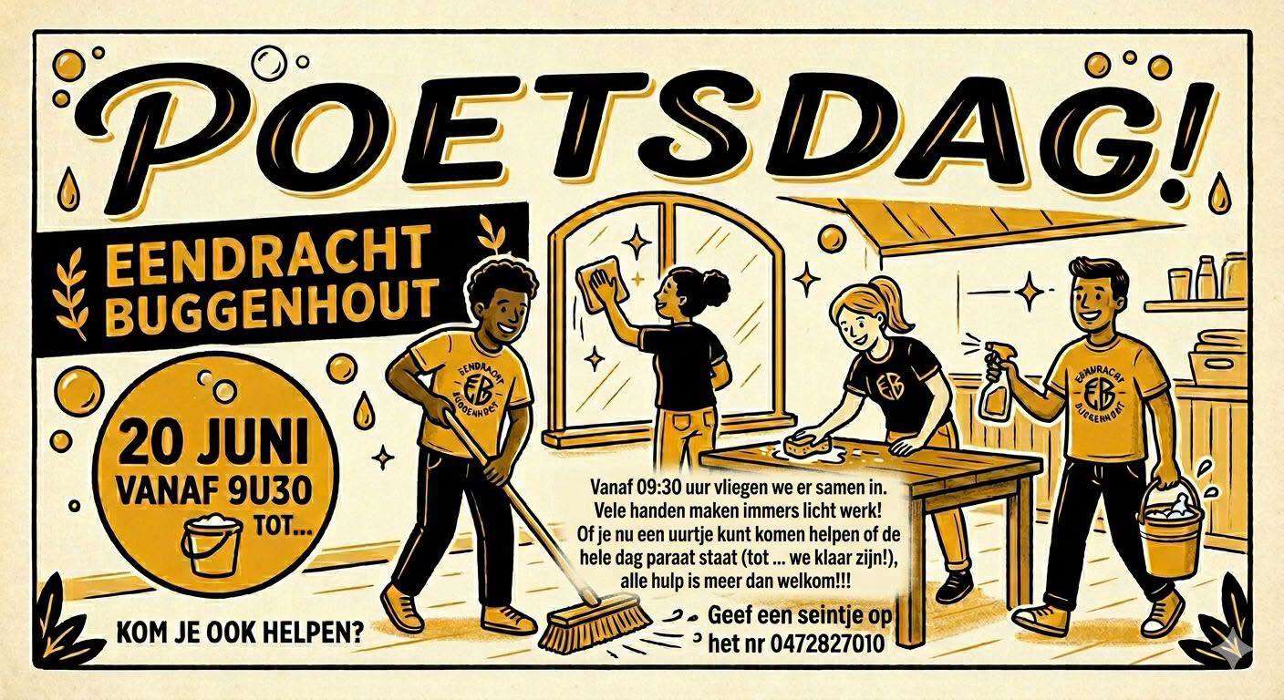 Provinciaal voetbal - 4de provinciale Oost-Vlaanderen - Eendracht Buggenhout steekt de handen uit de mouwen