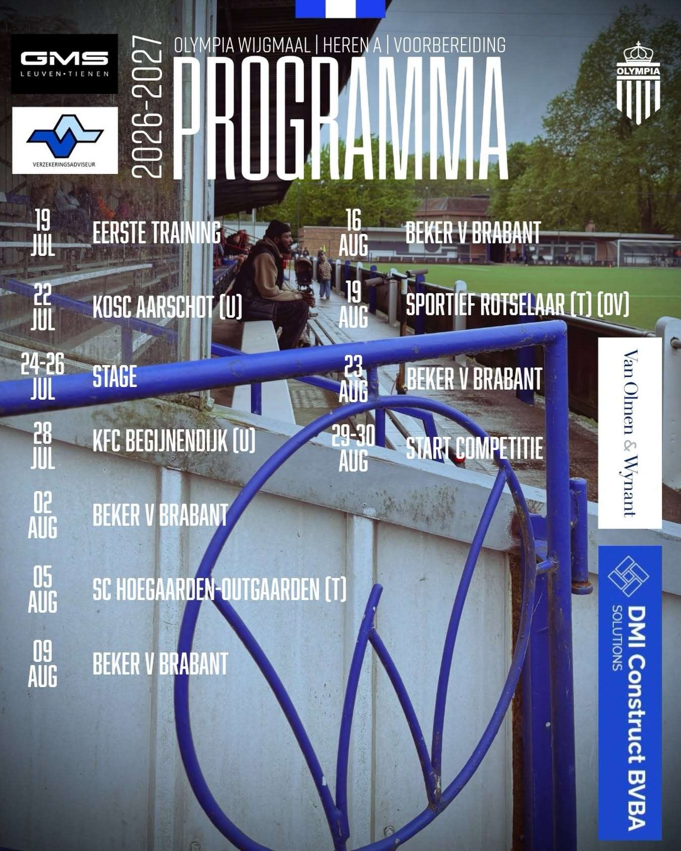 Provinciaal voetbal - 2de provinciale B Vlaams-Brabant - Olympia Wijgmaal met frisse moed aan de start