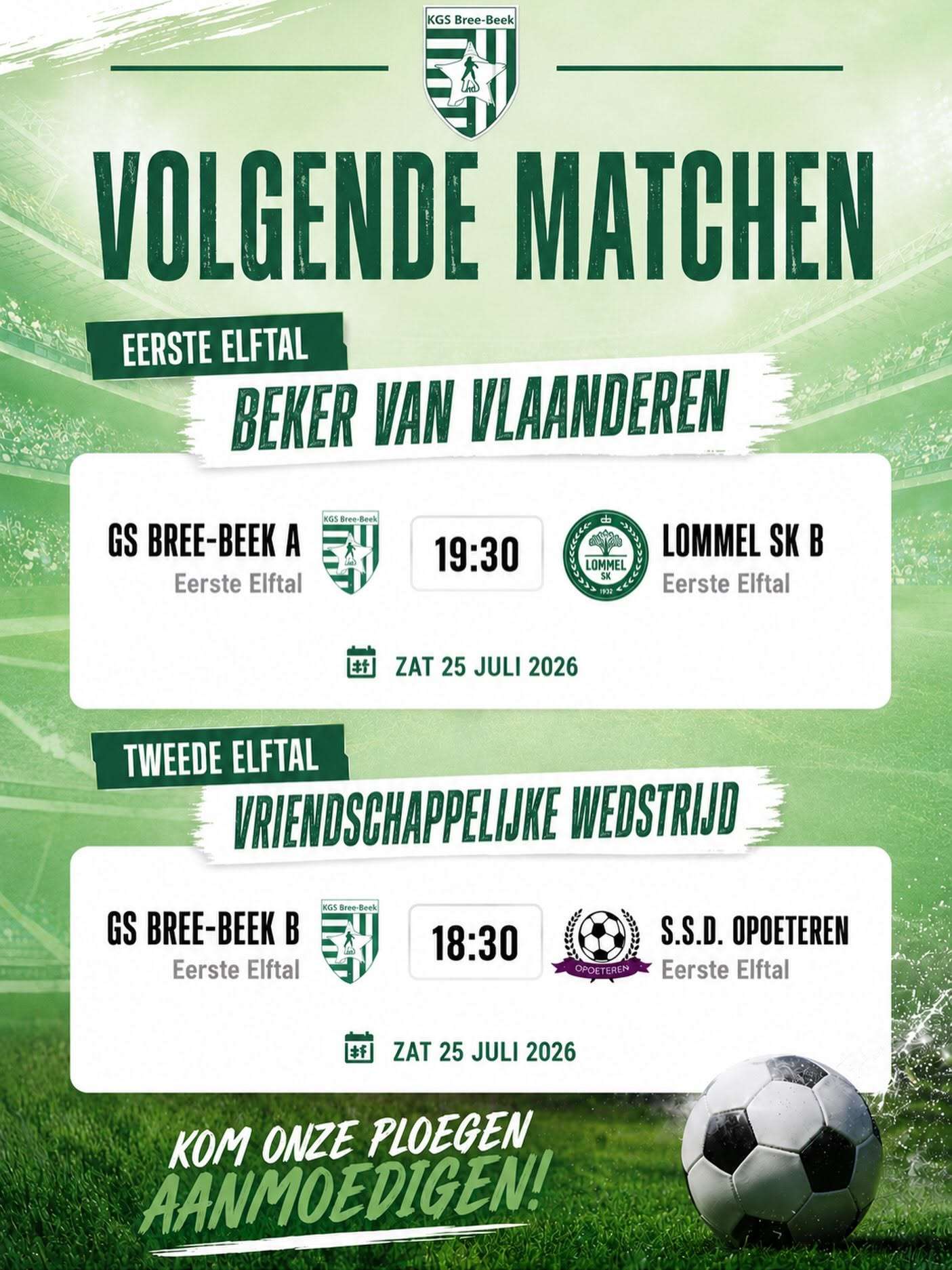 Beker van Vlaanderen - KGS Bree-Beek - Lommel SK B