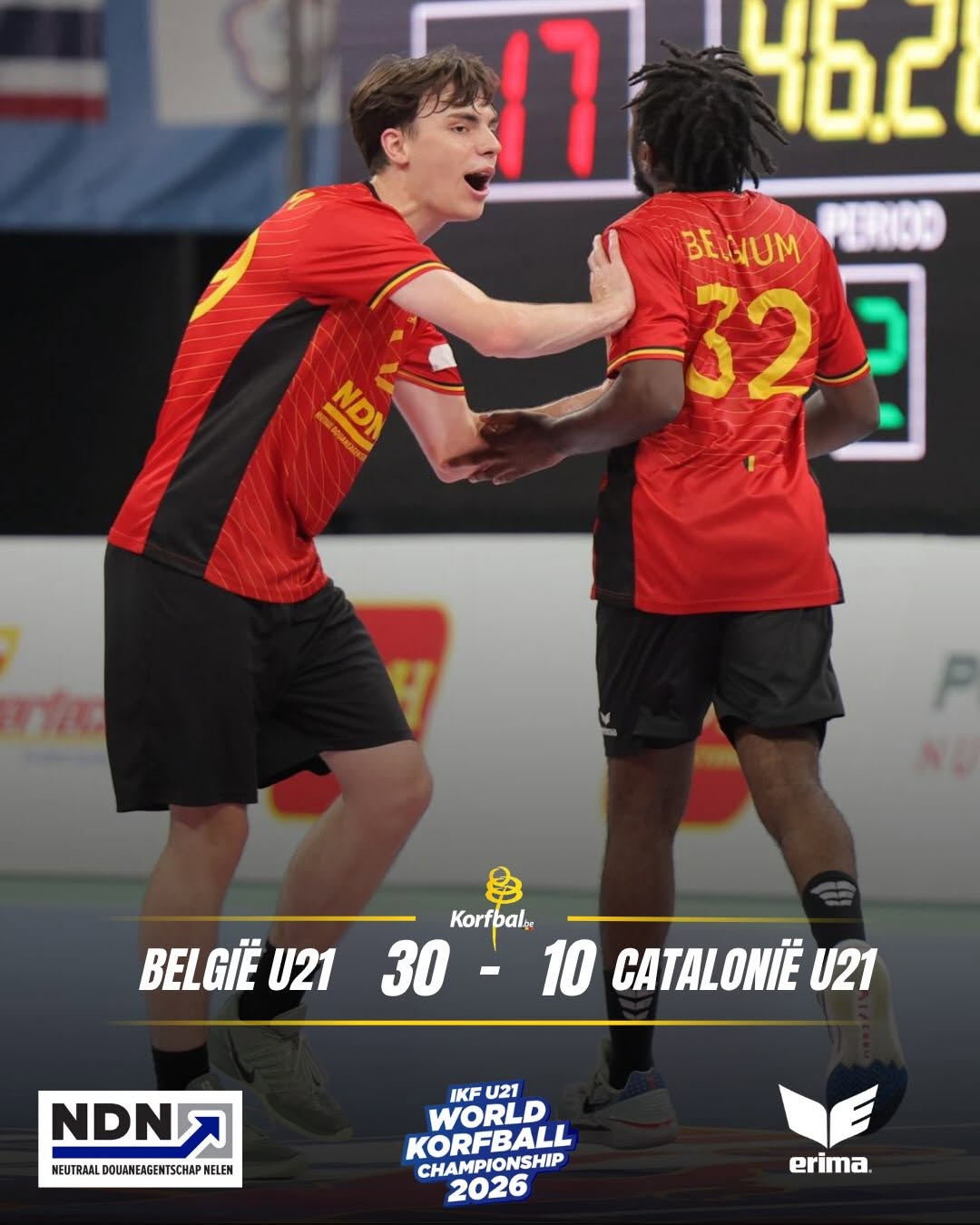 België U21 - WK Korfbal - Maleisië - Catalonië