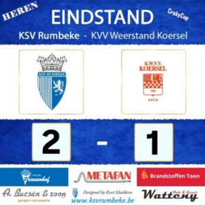 Croky Cup - KSV Rumbeke - Weerstand Koersel - KSV Rumbek slaat toe in de slotminuten