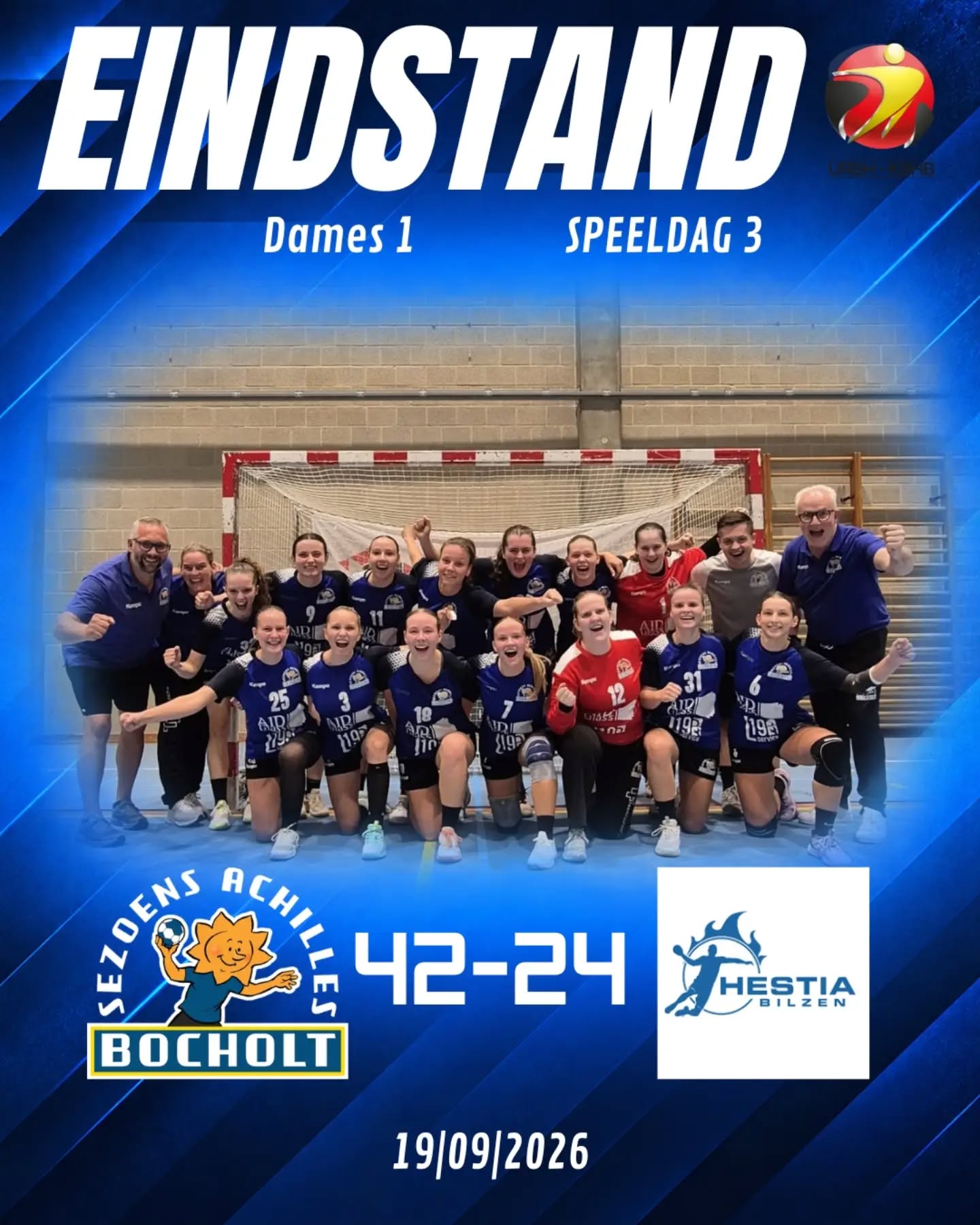 Bocholtse bliksemstart - Sezoens Achilles Bocholt - Hestia Bilzen - dameshandbal - 1ste nationale - speeldag 3