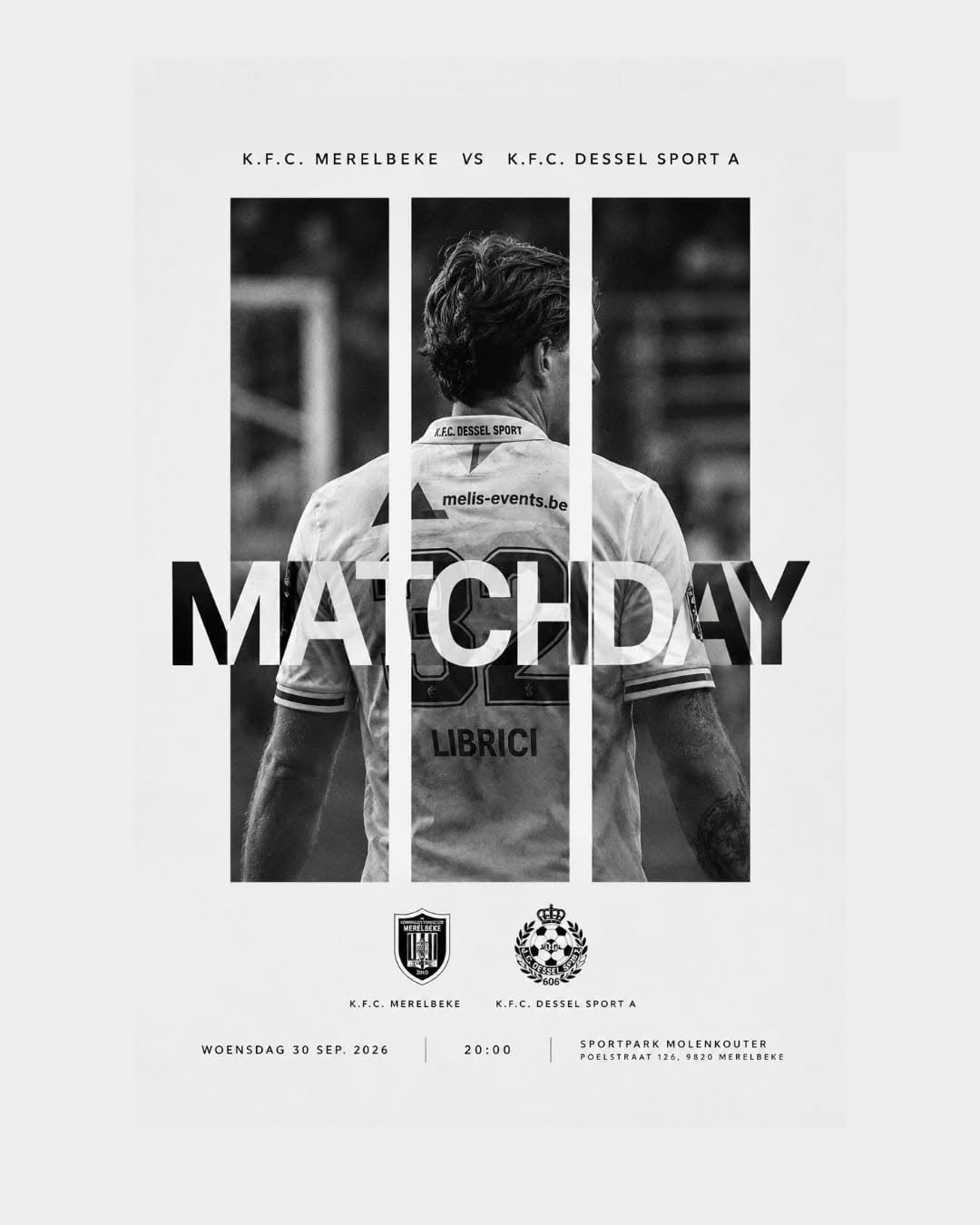 Gelijkmaker KFC Merelbeke - voetbal - 1ste nationale VV - KFC Dessel Sport