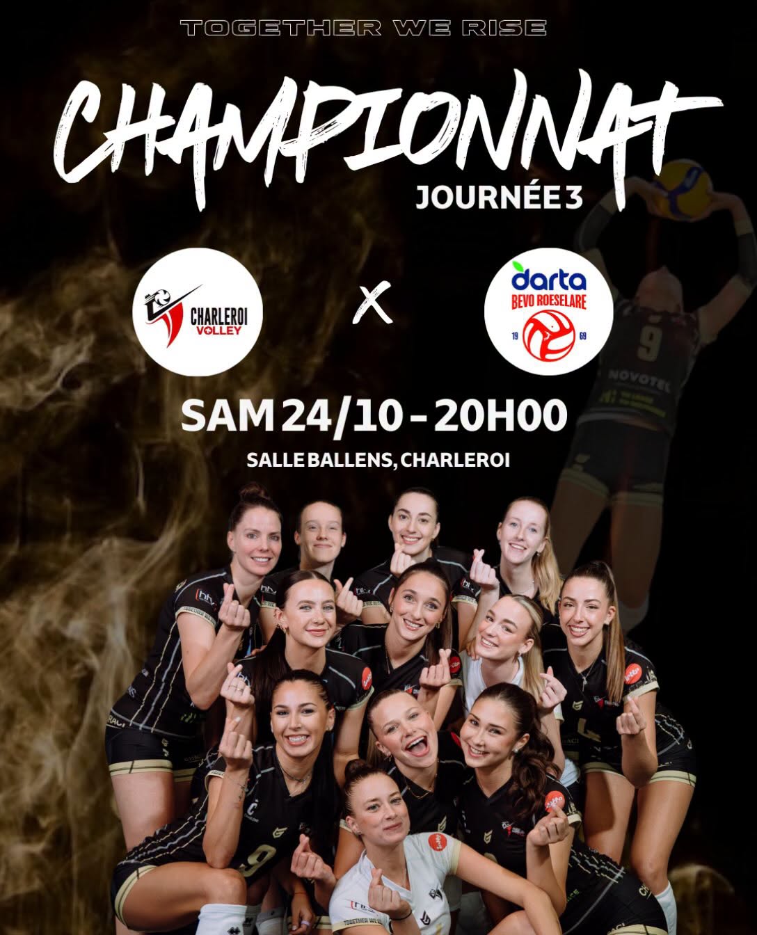 Vier sets vol spanning - Darta Bevo Roeselare - Lotto Volley League