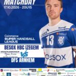 Maixent Eveillard is klaar om te bevestigen tegen DFS Arnhem HS1 - BESOX Handbalclub Izegem - handbal - Coinmerce Super Handball League