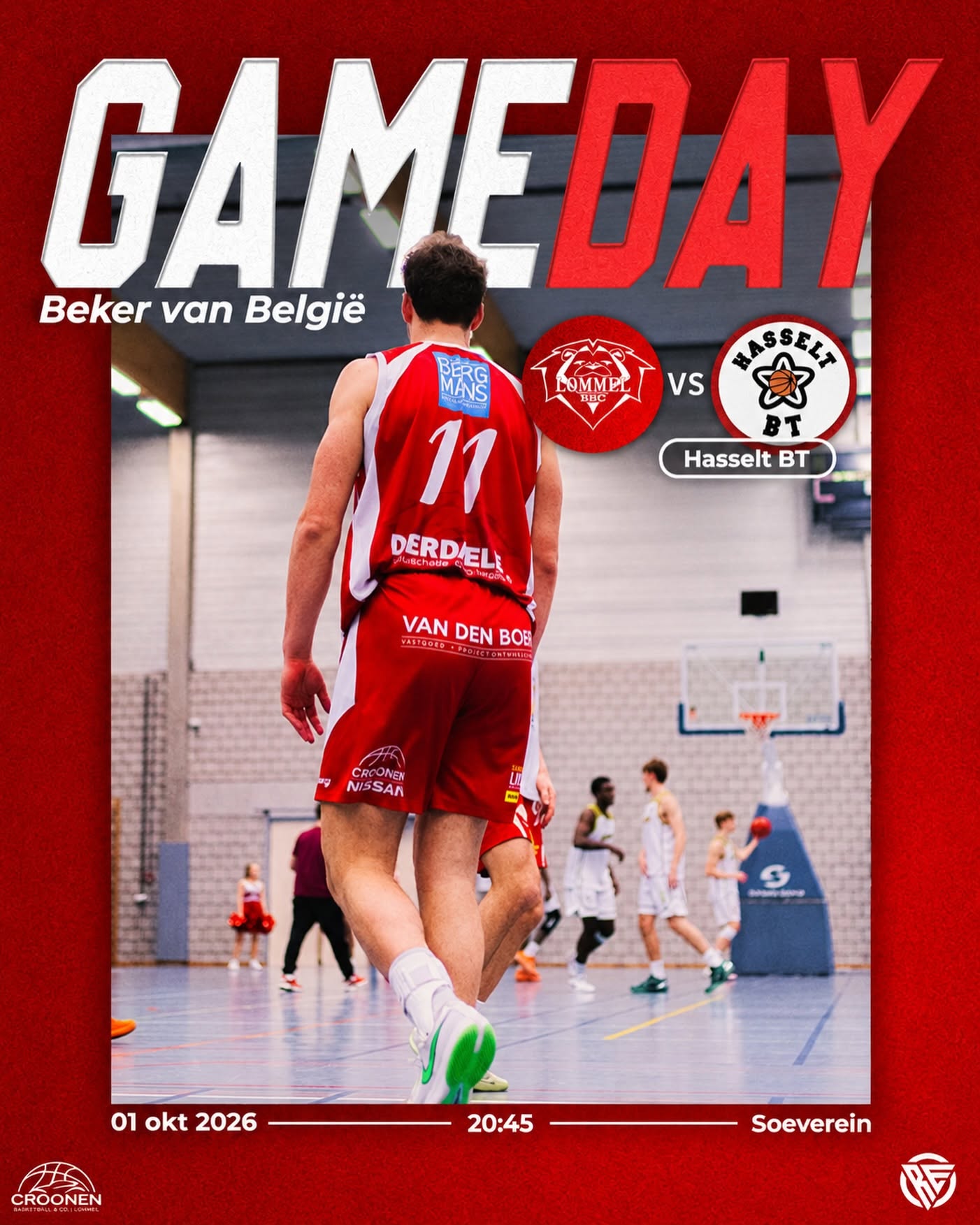 Bekerrevanche - BBC Croonen Lommel - Hasselt BT - Lotto Basketball Cup - basketbal