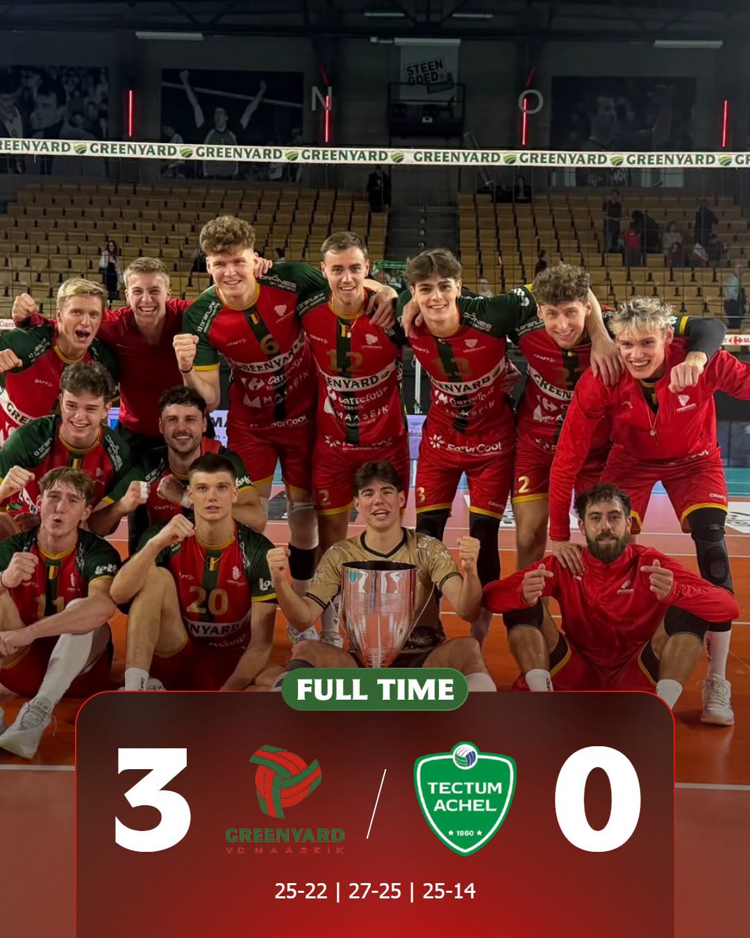 VC Greenyard Maaseik rekent eindelijk af met Tectum Achel! - Lotto Volley League - Volleybal
