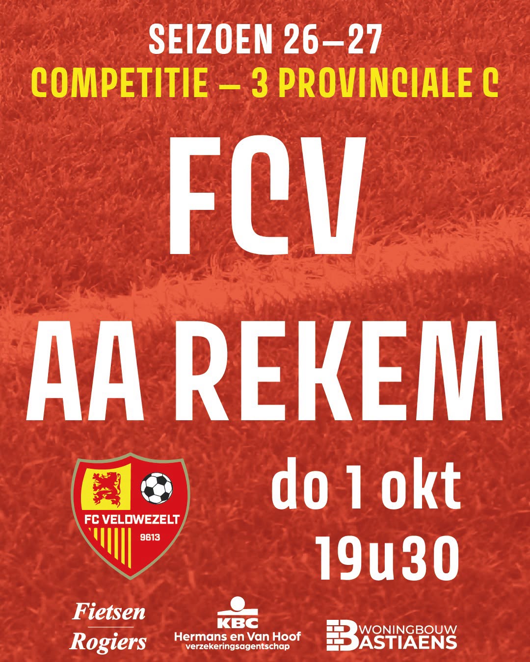 Provinciaal voetbal - 3de provinciale C Limburg - FC Veldwezelt - KVC AA Rekem - FC Veldwezelt haalde het dan toch van AA Rekem