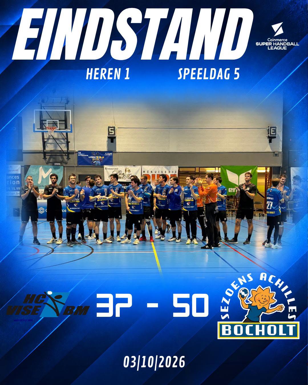 Damburgers knallen zich naar 50 goals! - Handbalclub Sezoens Achilles Bocholt - HC Visé BM - Coinmerce Super Handball League - handbal